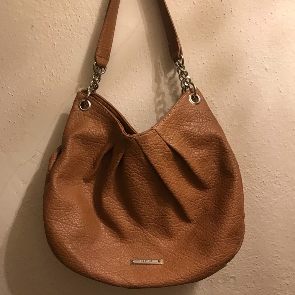 Nine West Light brown Pebbled Leather Shoulderbag